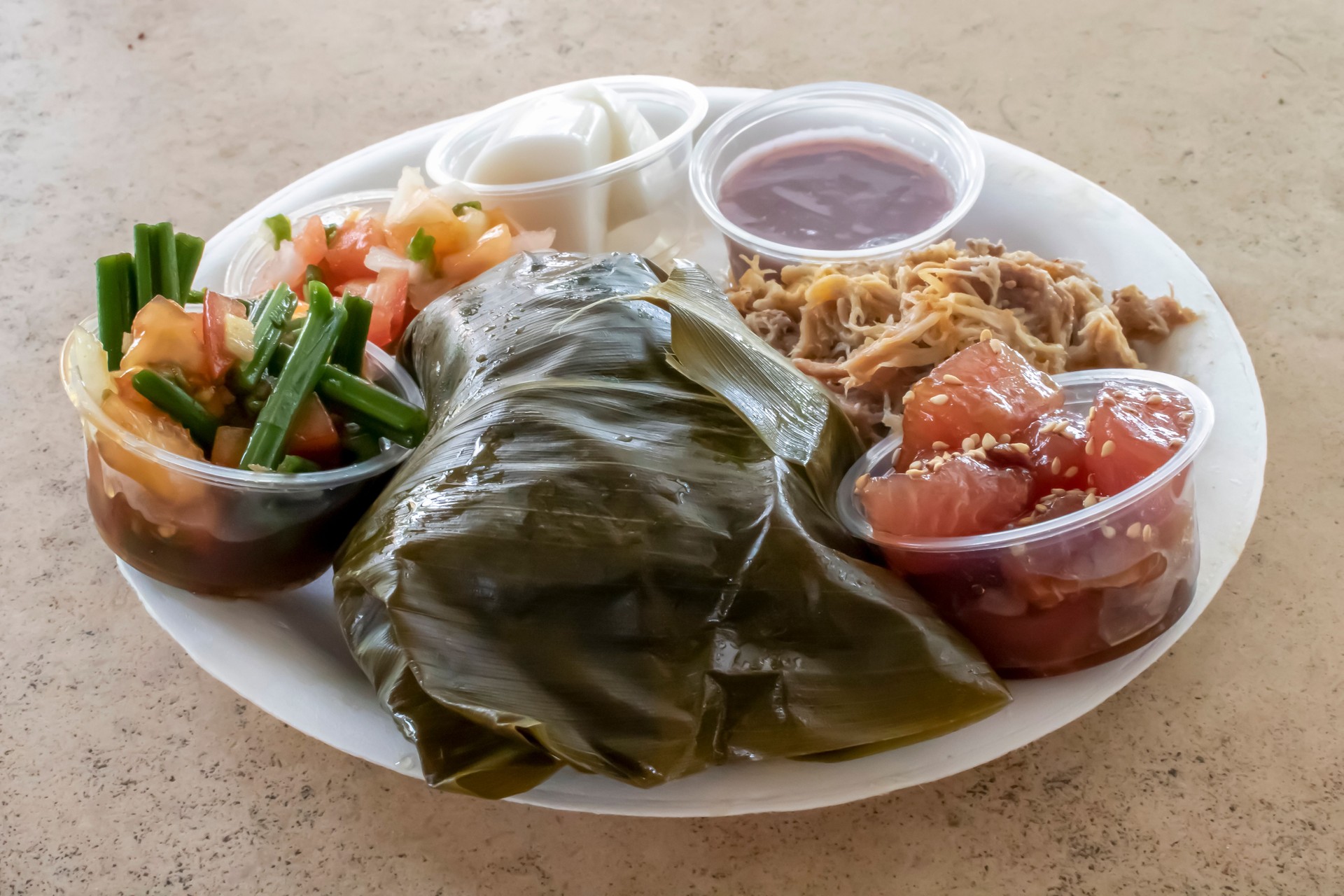 Traditional Hawaiian Food Lunch from Truck